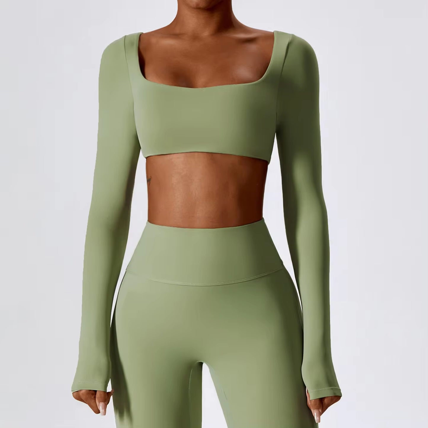 Sexy Yoga Shirts Crop Top Long Sleeves Shirts for Women Yoga Sports Fitness Gym Clothes Workout Tops Sports Shirts