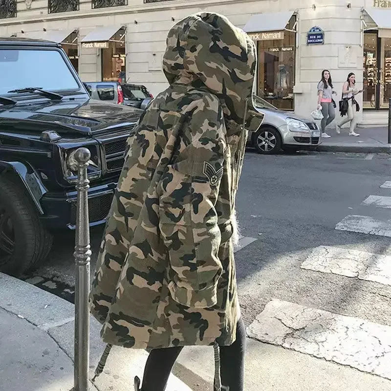 Winter Cold Resistant Camouflage Cotton Jacket for Camping
