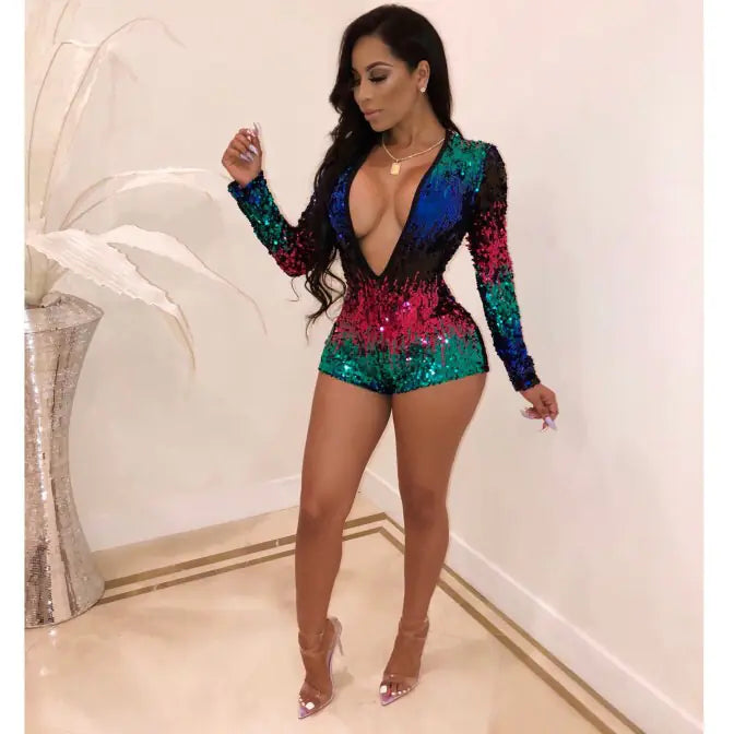 Gradient Sequin Jumpsuit