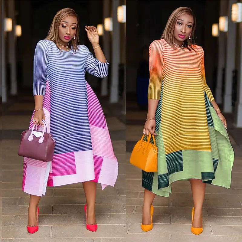 Loose Plus Size Autumn Dress in European Style