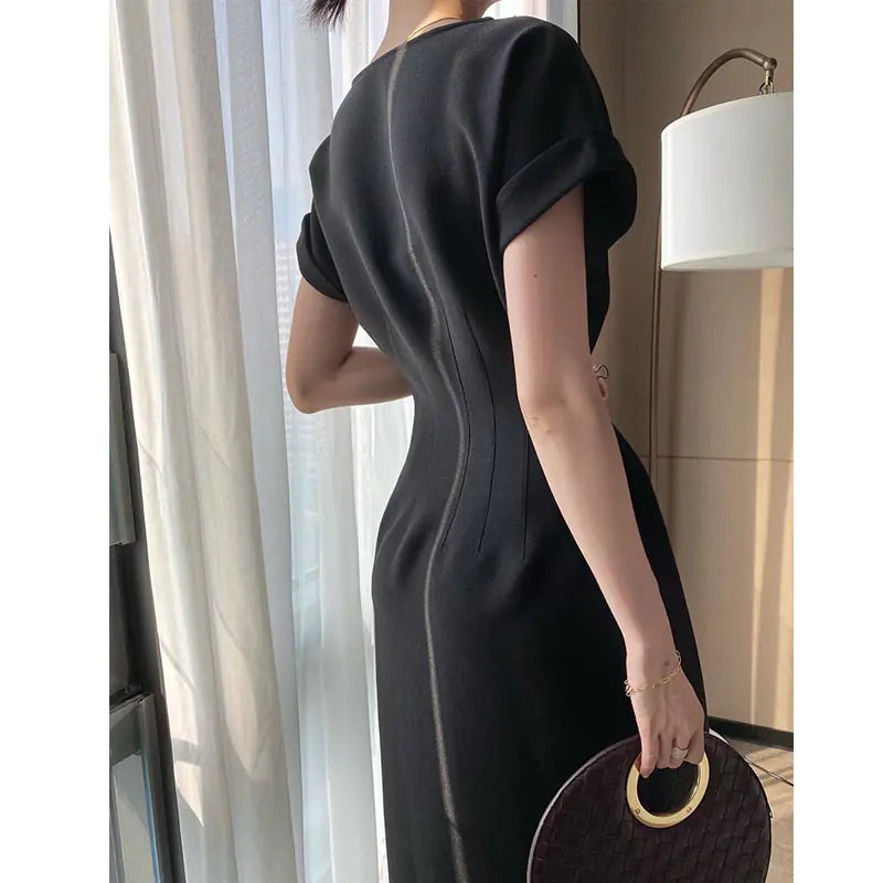 Sculptural White Tea Dress - Elegant Long Summer Dress