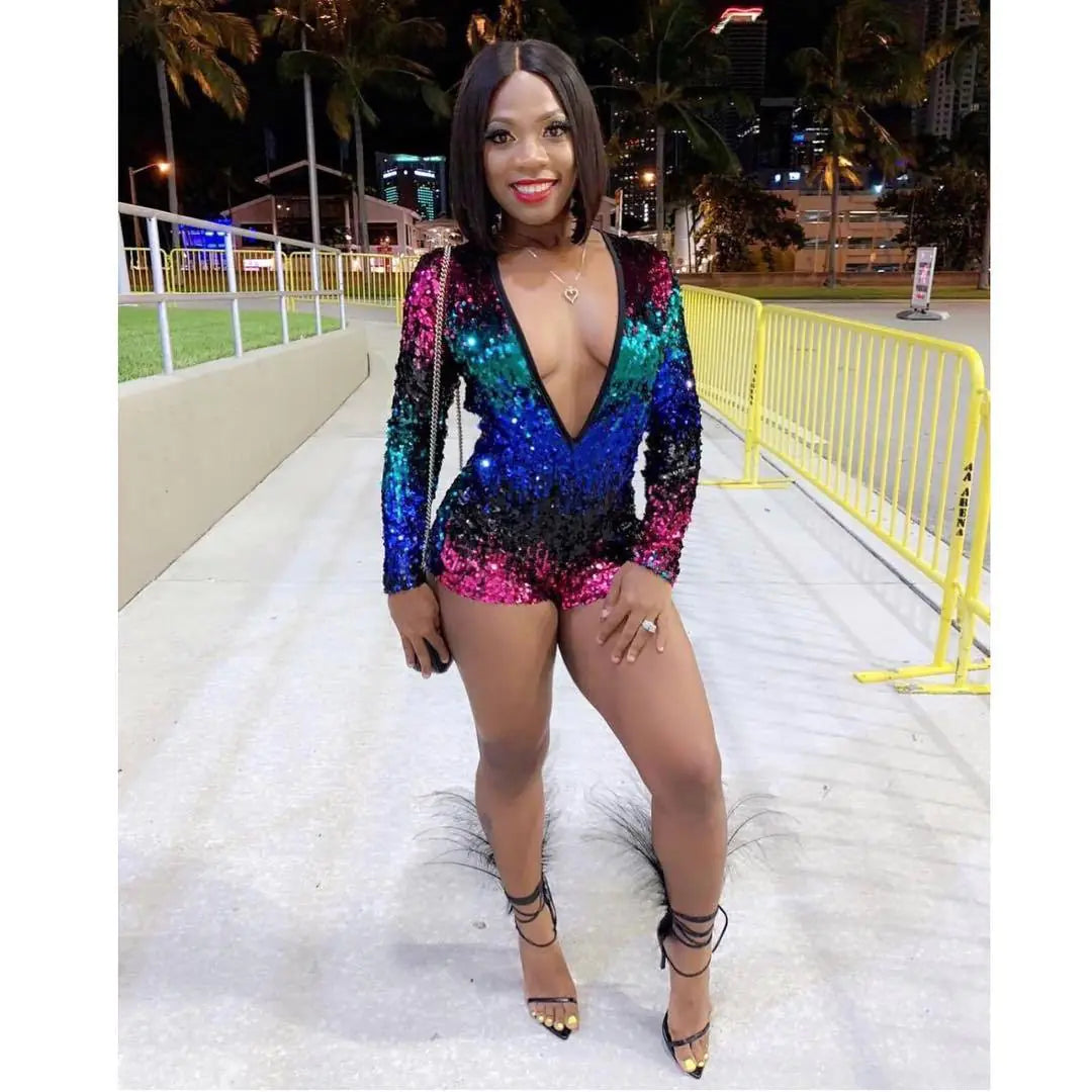 Gradient Sequin Jumpsuit