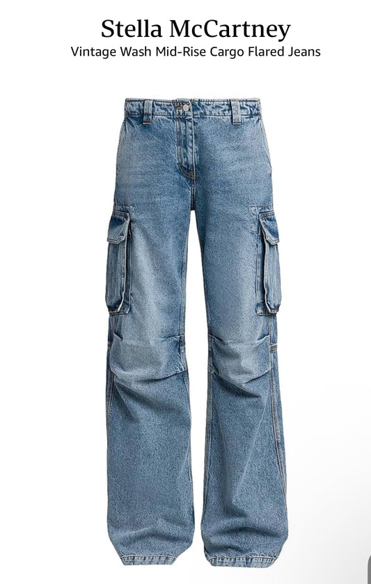 Stella Mcartney Cargo Flared Jeans