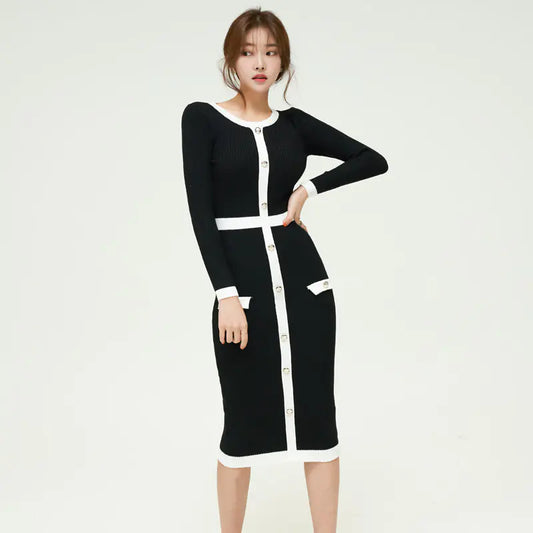 Knit Dress for Women - Long Autumn Winter Sweater Dress