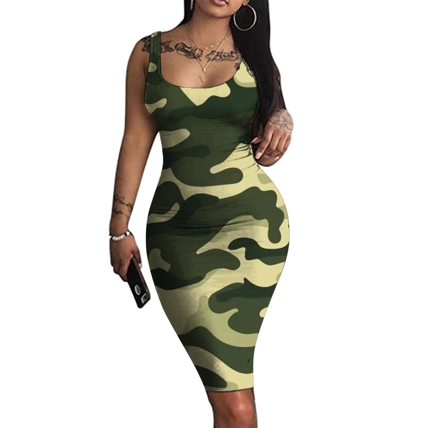 Halter Strap Stretch Bag Hip Tight Dress