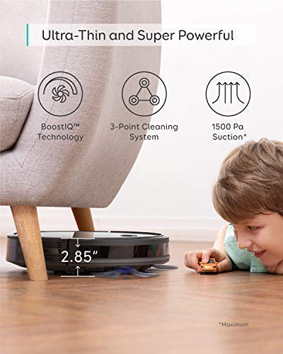 eufy Robot Vacuum Omni C20, Robot Vacuum and Mop Combo, Self Emptying, Auto Mop Washing and Auto Drying for Hands-Free Cleaning, 7000 Pa Powerful Suction, 3.35-Inch Design, All-in-One Station