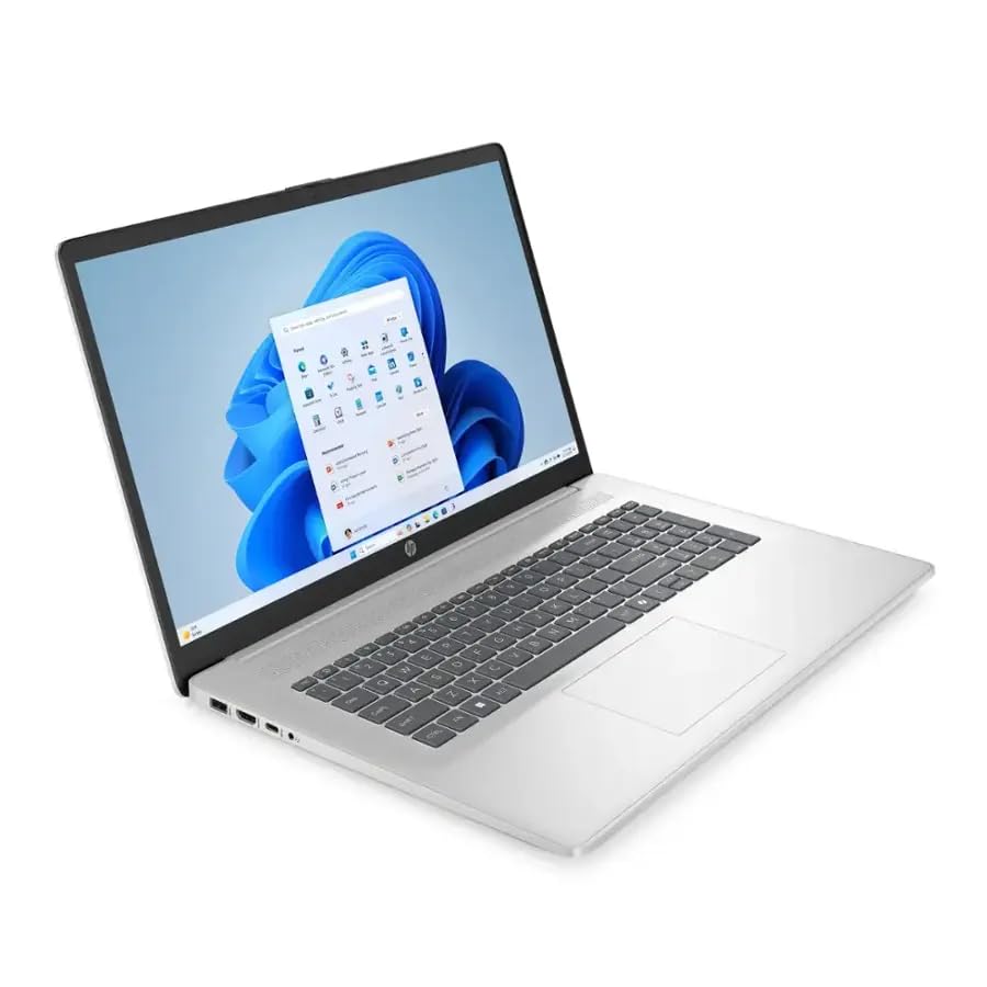 HP 17.3 inch Laptop, HD+ Display, AMD Ryzen 5 7520U, 16 GB RAM, 512 GB SSD, AMD Radeon Graphics, Windows 11 Home, Natural Silver, 17-cp2199nr