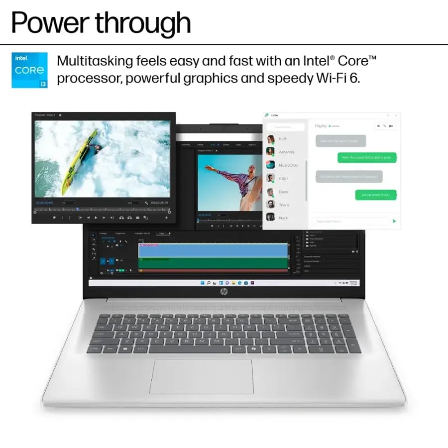 HP 17.3 inch Laptop, HD+ Display, AMD Ryzen 5 7520U, 16 GB RAM, 512 GB SSD, AMD Radeon Graphics, Windows 11 Home, Natural Silver, 17-cp2199nr