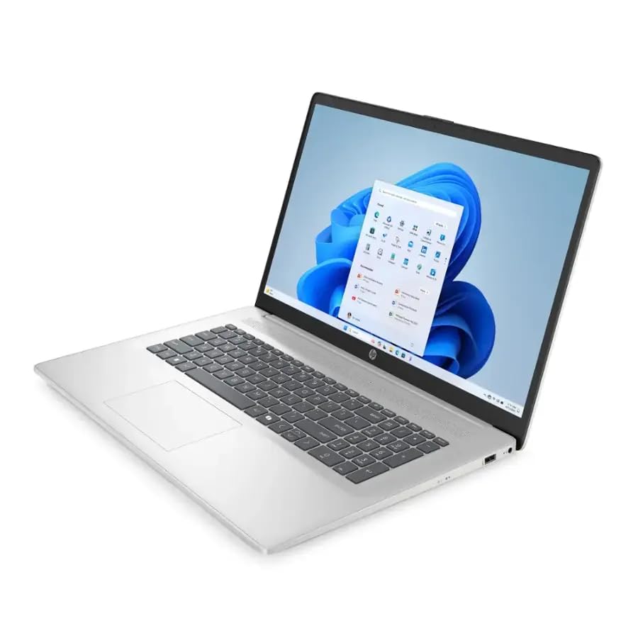HP 17.3 inch Laptop, HD+ Display, AMD Ryzen 5 7520U, 16 GB RAM, 512 GB SSD, AMD Radeon Graphics, Windows 11 Home, Natural Silver, 17-cp2199nr