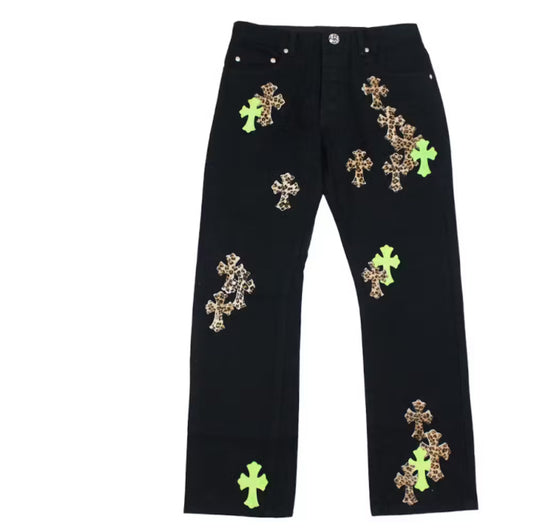 Chrome Heart Cross Patch Jeans