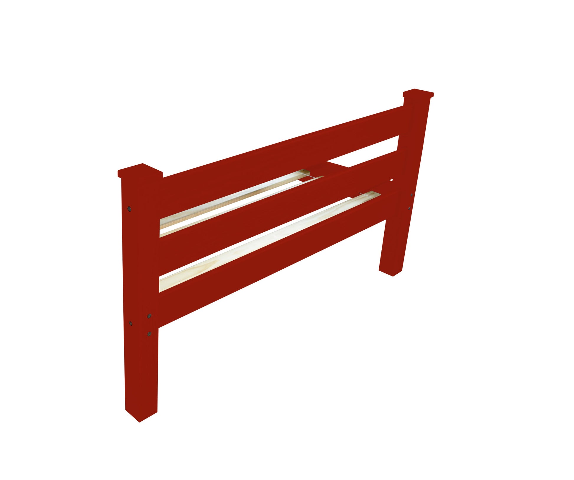 Red Solid Wood Full Bed Frame-3