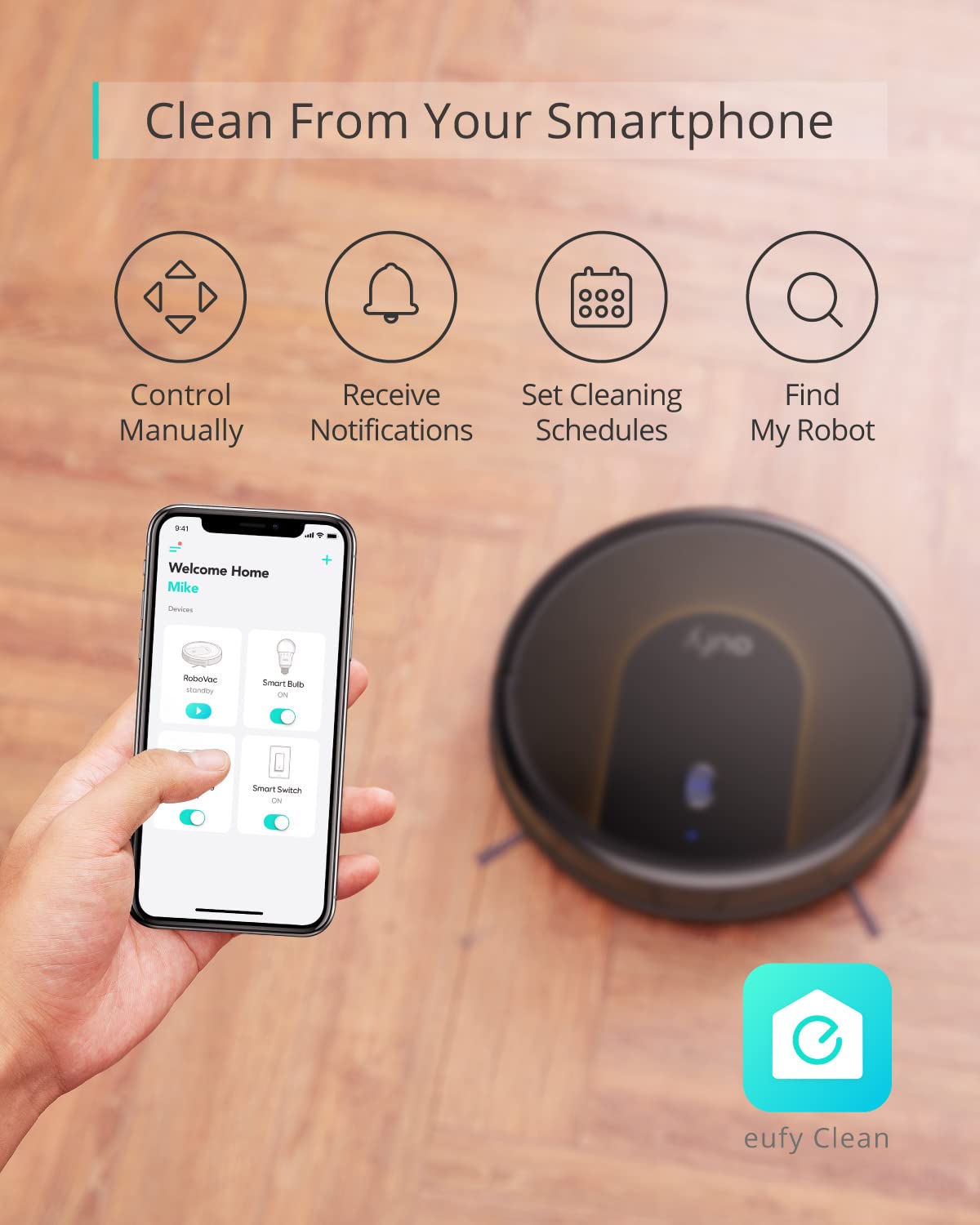 eufy Robot Vacuum Omni C20, Robot Vacuum and Mop Combo, Self Emptying, Auto Mop Washing and Auto Drying for Hands-Free Cleaning, 7000 Pa Powerful Suction, 3.35-Inch Design, All-in-One Station