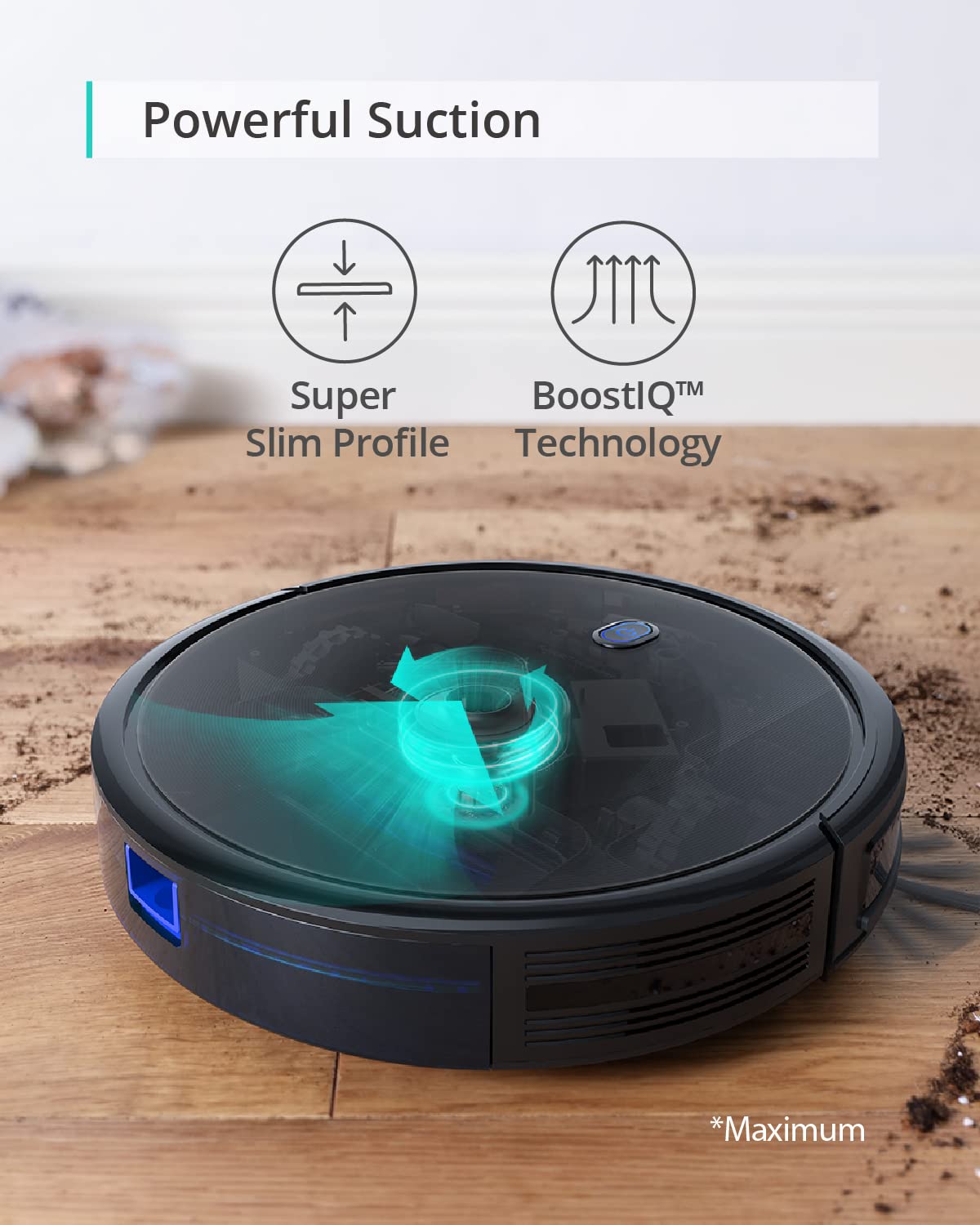 eufy Robot Vacuum Omni C20, Robot Vacuum and Mop Combo, Self Emptying, Auto Mop Washing and Auto Drying for Hands-Free Cleaning, 7000 Pa Powerful Suction, 3.35-Inch Design, All-in-One Station