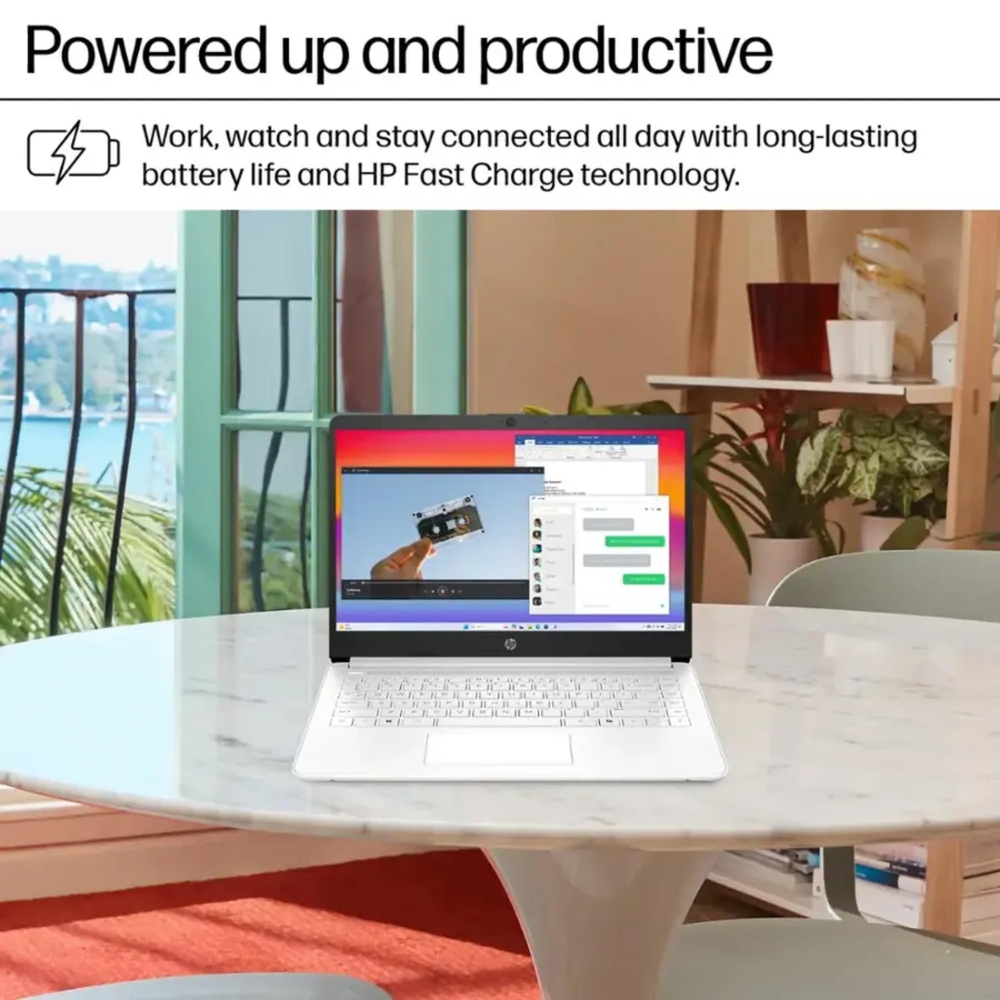 HP 16GB RAM Laptop with Free Microsoft 365 | 1.2TB Storage (256GB Hard Drive and 1TB Cloud) | Intel 4-Core | Windows 11 | Lightweight Design | Slim & Powerful | No Earbuds