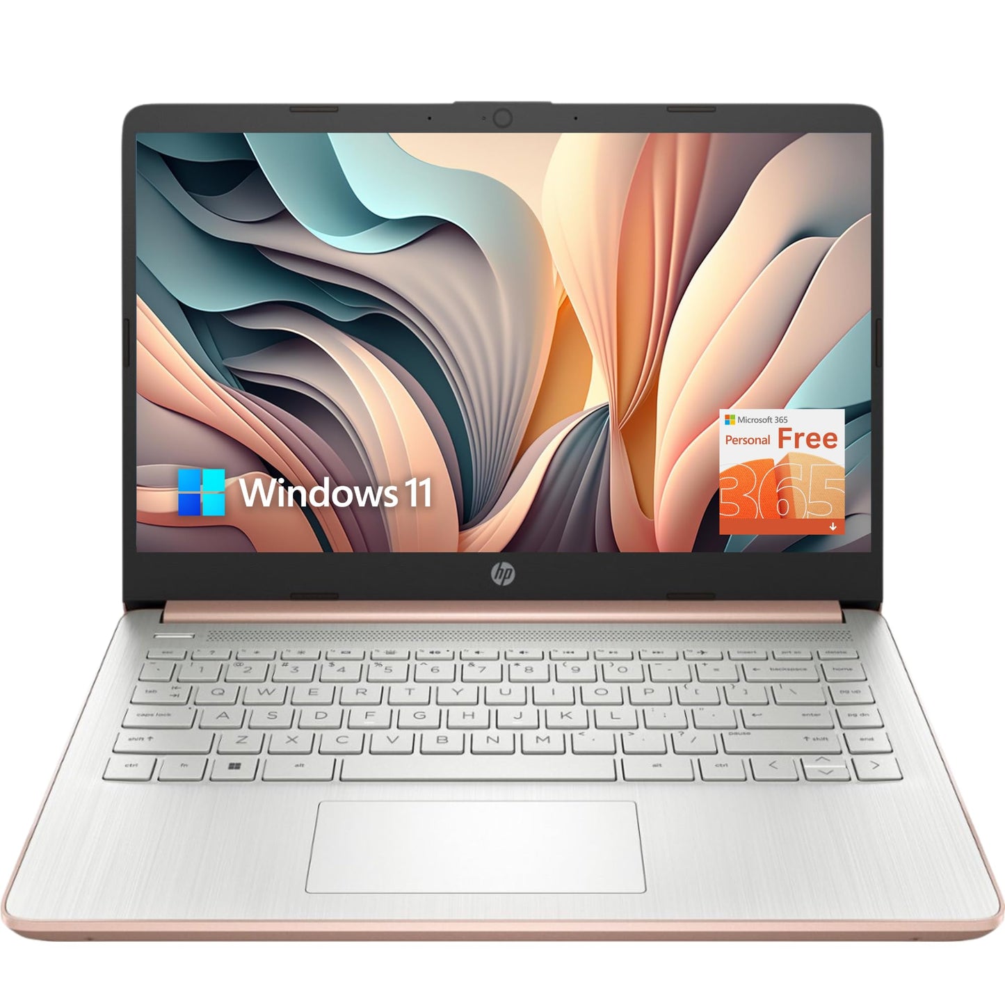 HP 16GB RAM Laptop with Free Microsoft 365 | 1.2TB Storage (256GB Hard Drive and 1TB Cloud) | Intel 4-Core | Windows 11 | Lightweight Design | Slim & Powerful | No Earbuds