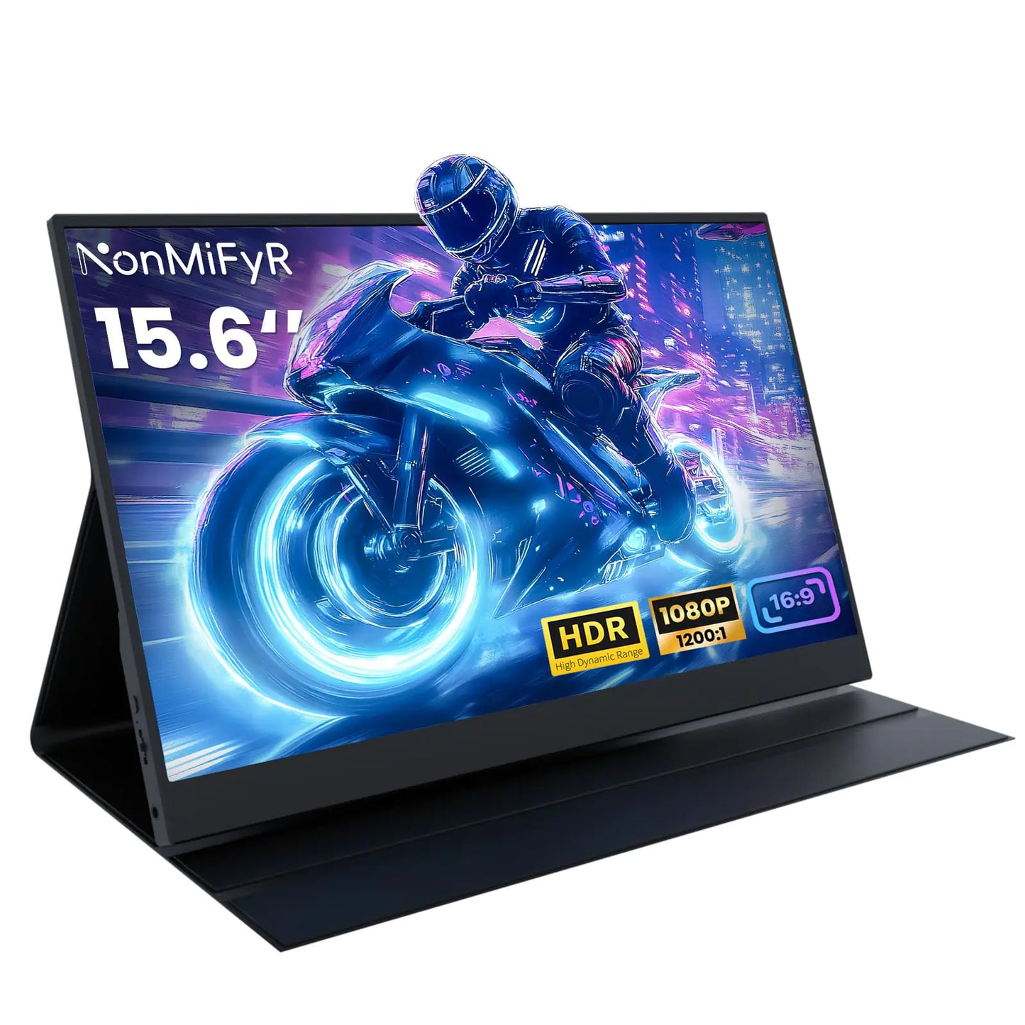 Portable Monitor 15.6inch 1080P FHD IPS Laptop Monitor USB C HDMI Screen Extender for Laptop with Protective Case and Speakers Travel Gaming External Monitor for Laptop/Desktop/PC/Mac/Phone/Xbox