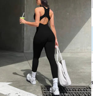 Women's Sleeveless Hollow Out Yoga Jumpsuit 2024