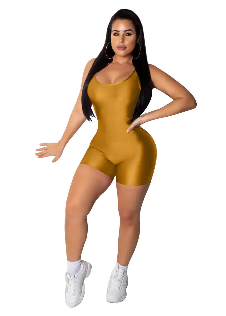 Candy Color Slim Fit Jumpsuit in Four Colors
