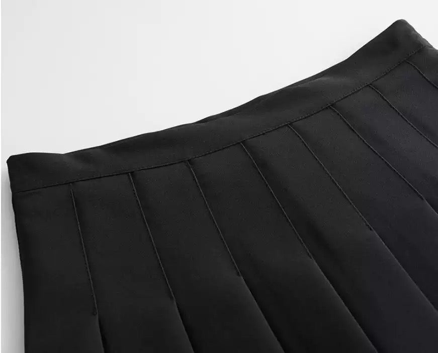 2019 - Women's Pleated Mini Skirt-3