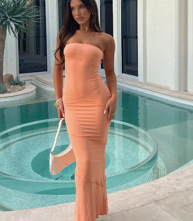 Women's Summer Knitted Fishtail Sheath Dress