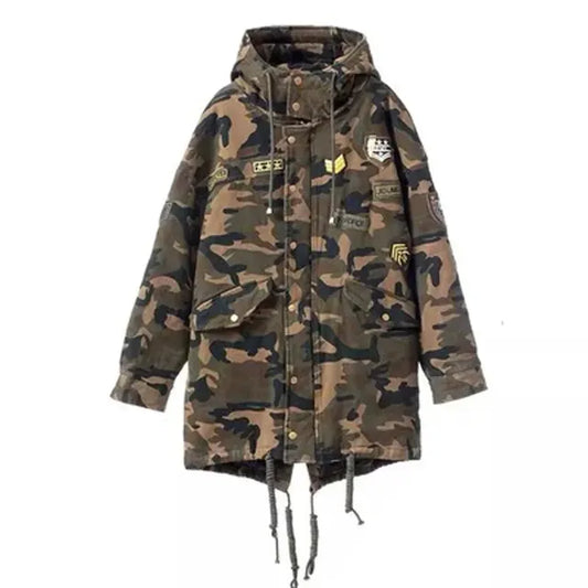 Winter Cold Resistant Camouflage Cotton Jacket for Camping