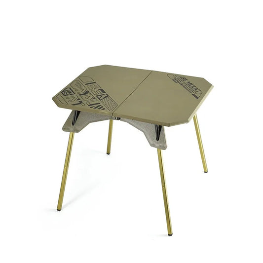 Portable Folding Camping Table Adjustable Green-0
