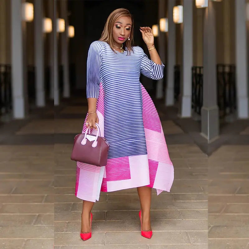 Loose Plus Size Autumn Dress in European Style