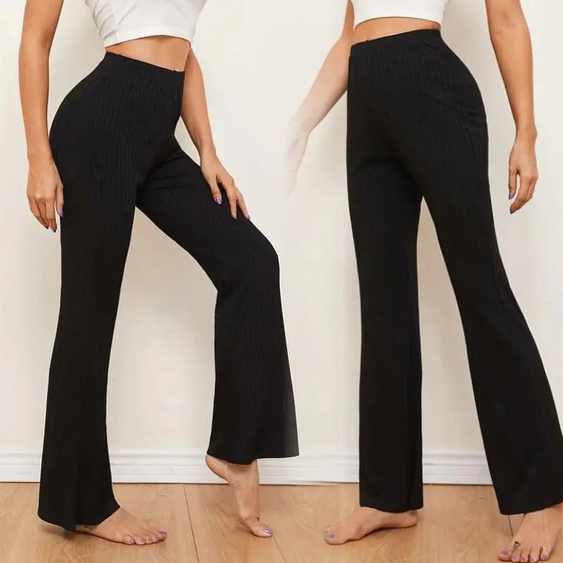 High-Waisted Yoga Pants with Draped Design for Women
