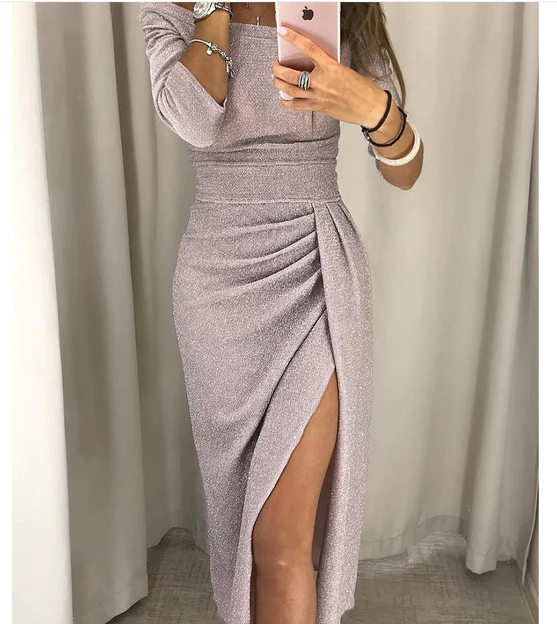 Off-Shoulder Evening Dress