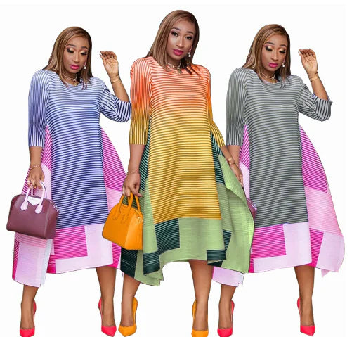 Loose Plus Size Autumn Dress in European Style