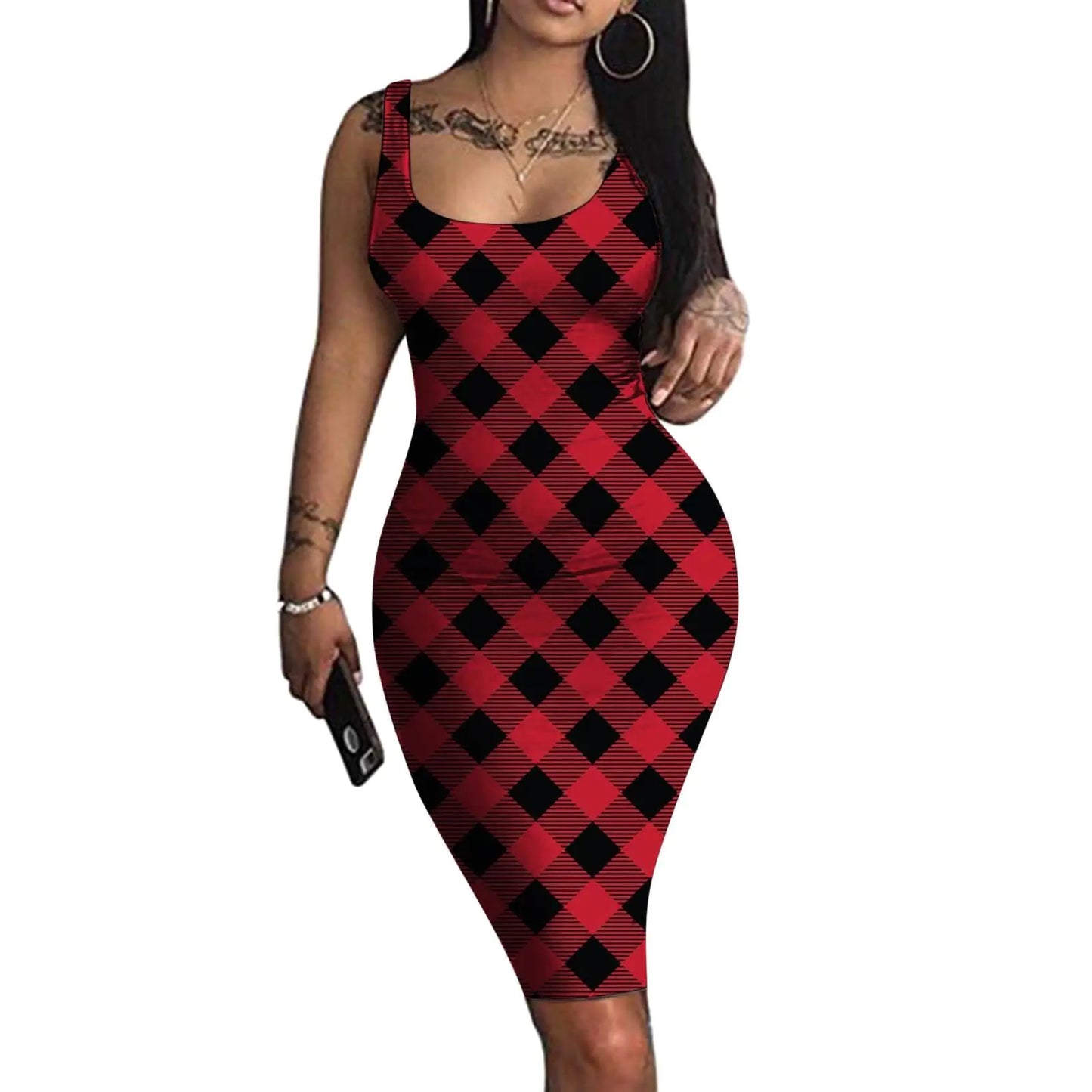 Halter Strap Stretch Bag Hip Tight Dress