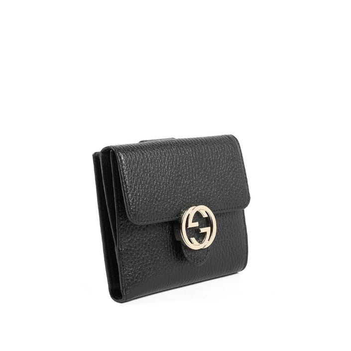 Gucci - Gucci Leather Interlocking small wallet 615525 CAO0G 1000