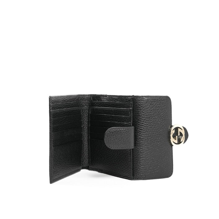 Gucci - Gucci Leather Interlocking small wallet 615525 CAO0G 1000
