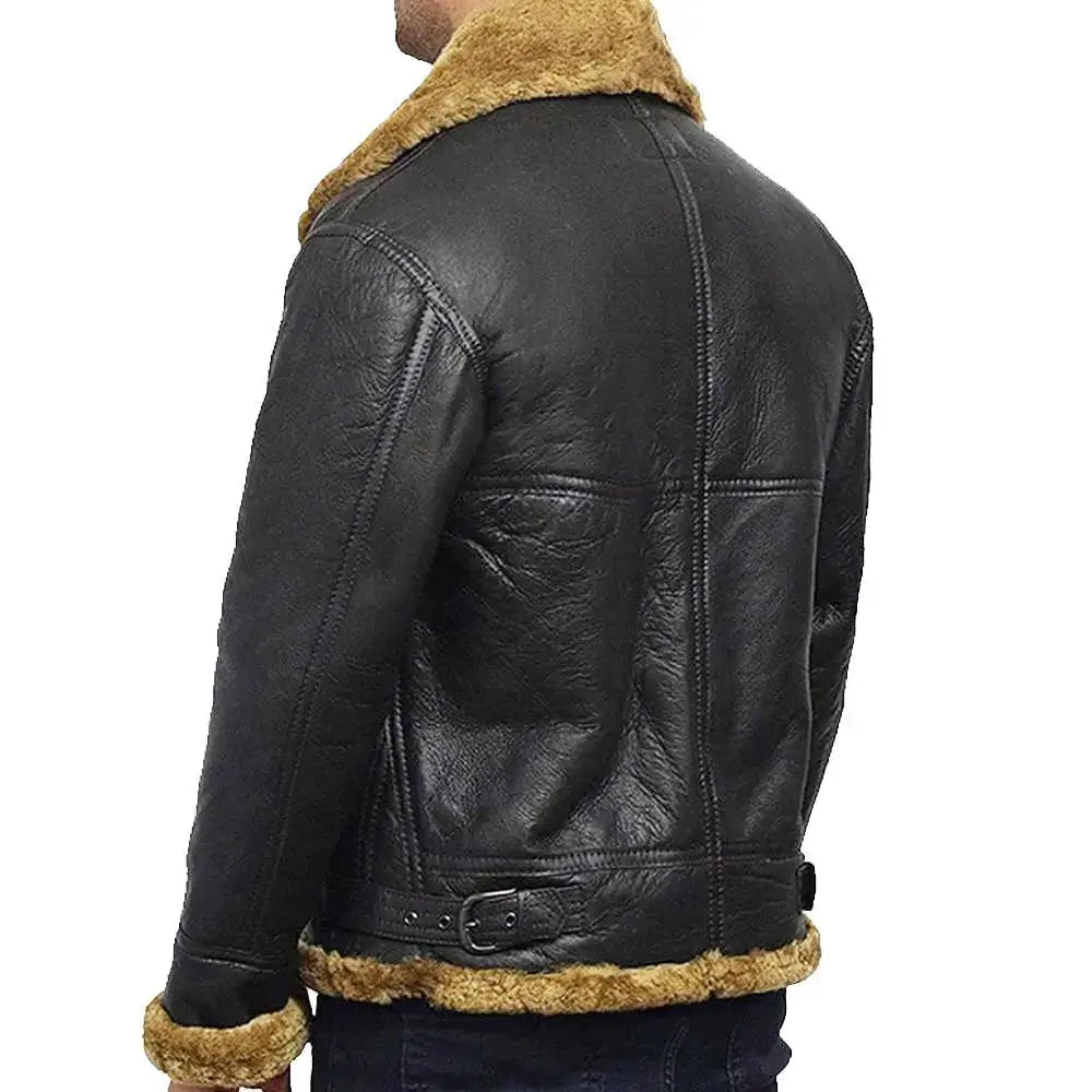 Vintage Shearling Bomber Jacket-1