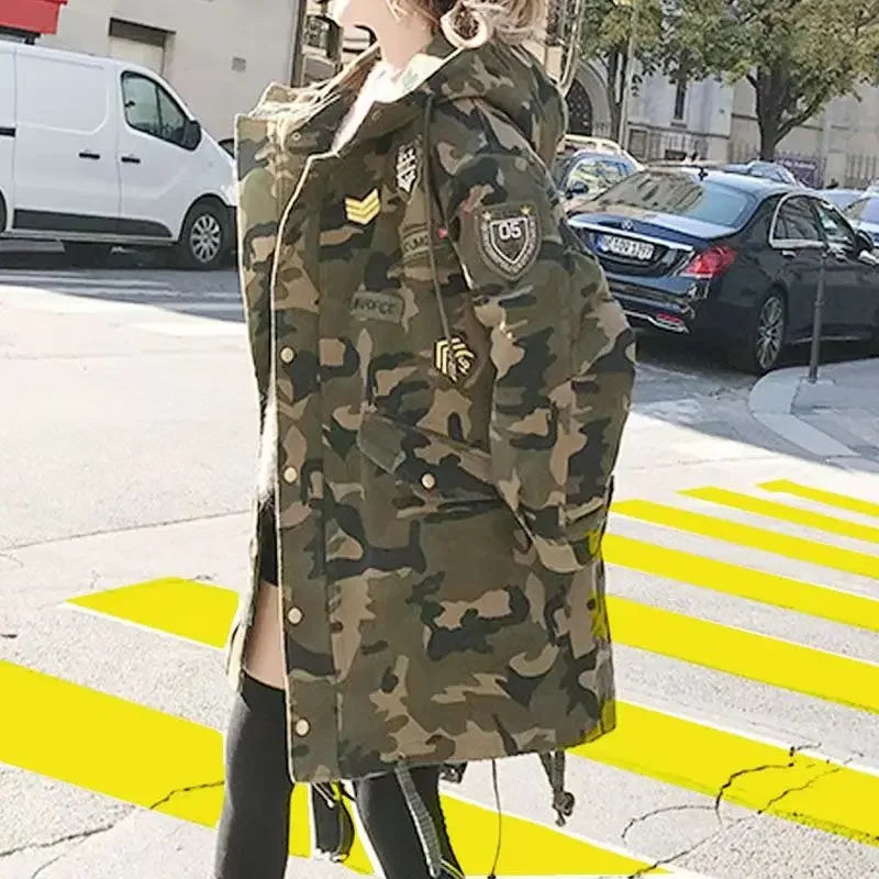 Winter Cold Resistant Camouflage Cotton Jacket for Camping