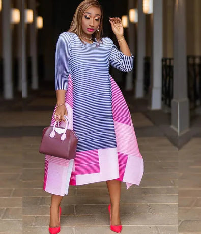 Loose Plus Size Autumn Dress in European Style