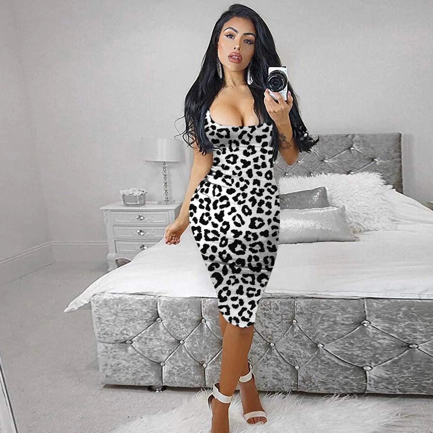 Halter Strap Stretch Bag Hip Tight Dress