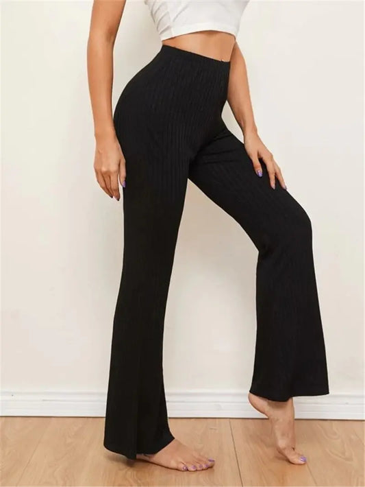 High-Waisted Yoga Pants with Draped Design for Women