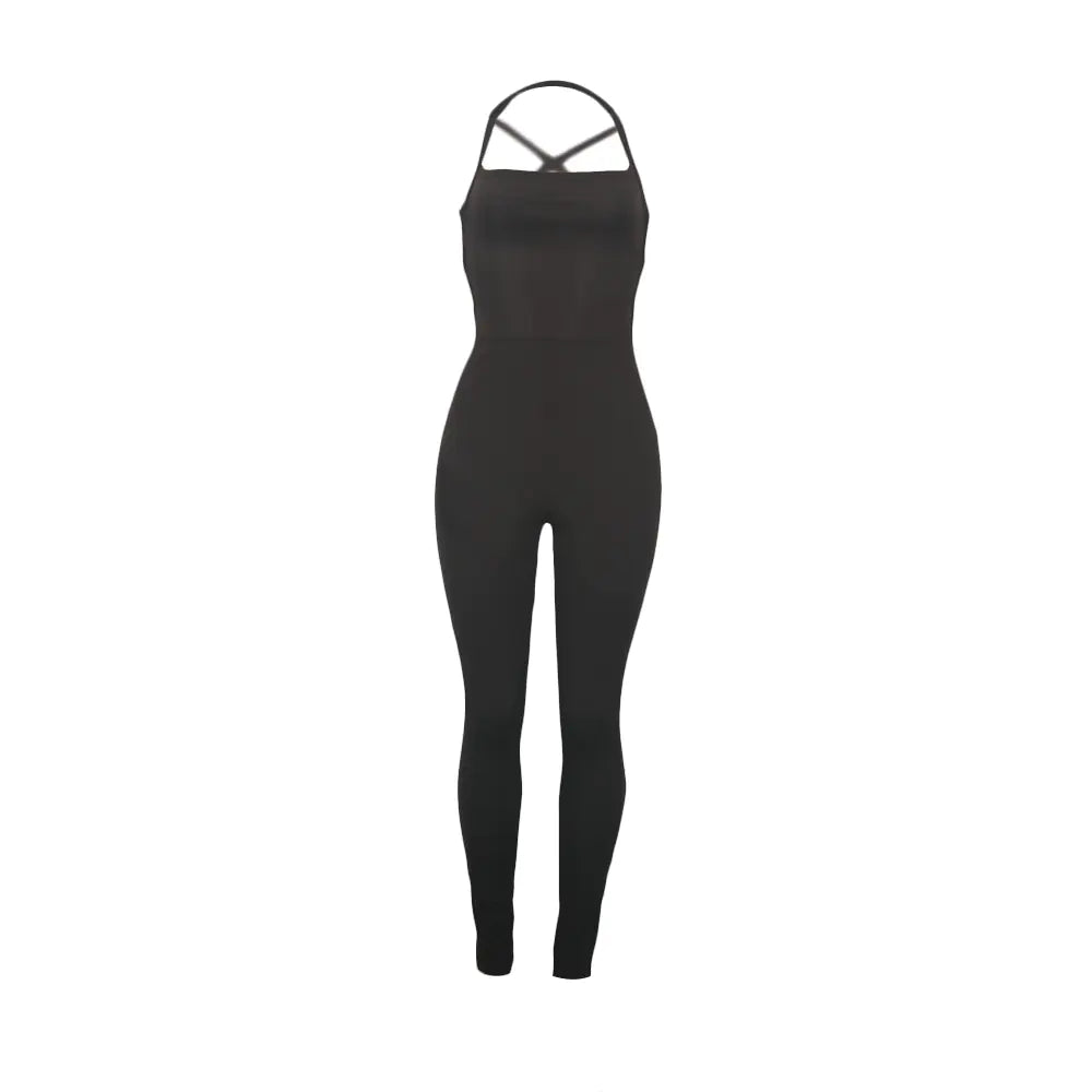 Women's Strappy Jumpsuit with Tie Detail